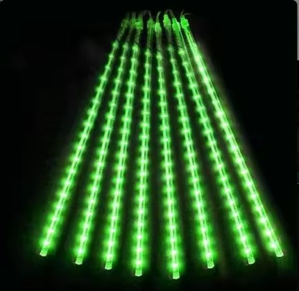 30/50cm 8 tubos lluvia de meteoros luces LED de cadena decoraciones para árboles de Navidad guirnalda de calle para decoración Navidad Año Navidad: M / Amarillo fluorescente / Dibujos animados de animales