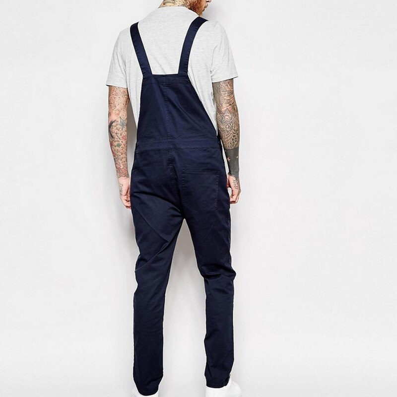 neue Männer Denim Tischler Overall Voller Länge lässig Hosen verlieren Hosen Lätzchen Hosen Herrenmode Hüfte hüpfen Gesamt Lätzchen Hosen