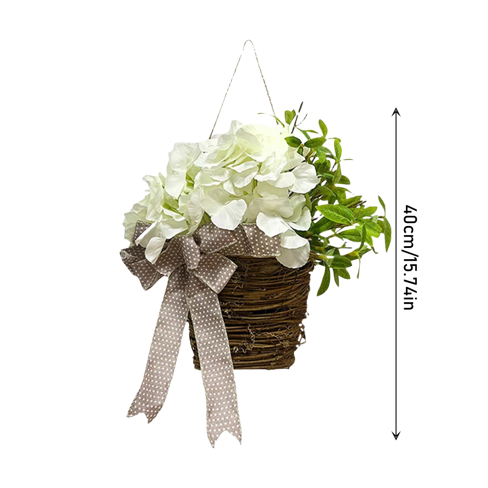 Pretty Spring Flower Wreath Basket, Forsythia Door Basket, Yellow Flower Wreath, Front Door Summer Spring Home Decoration: Default Title