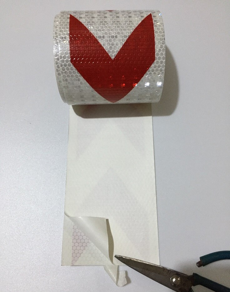 10cm*1M Self-adhesive PVC Reflective Safety Tape Road Traffic Construction Site Reflective Sign