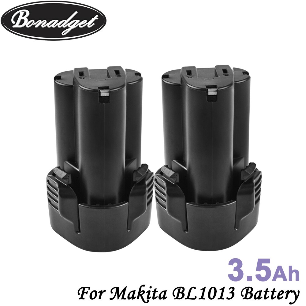 Bonadget 3500Ah 10,8 V BL1013 Li-Ion Akku Für Makita BL1013 BL1014 BL 1013 BL 1014 LCT203W 194550-6 194551-4 195332-9 DF030D: 2 Pack 3500mah
