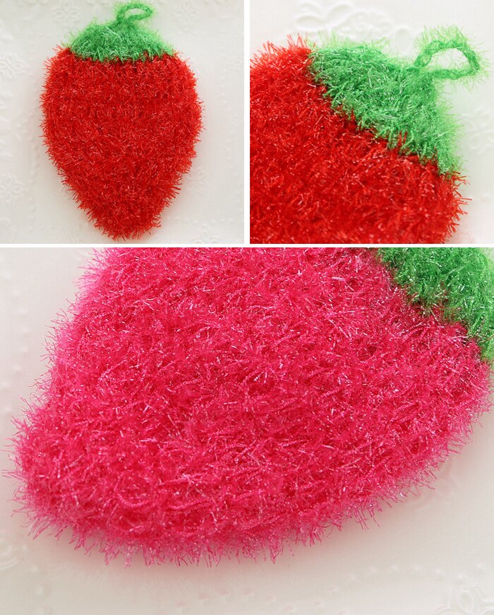 Korea Aardbei Doekjes Keuken Handdoek Poetsdoek Afwassen Handdoeken Acryl Polyester Zijde Vaatdoek Schoonmaakdoekje Huis Schoon