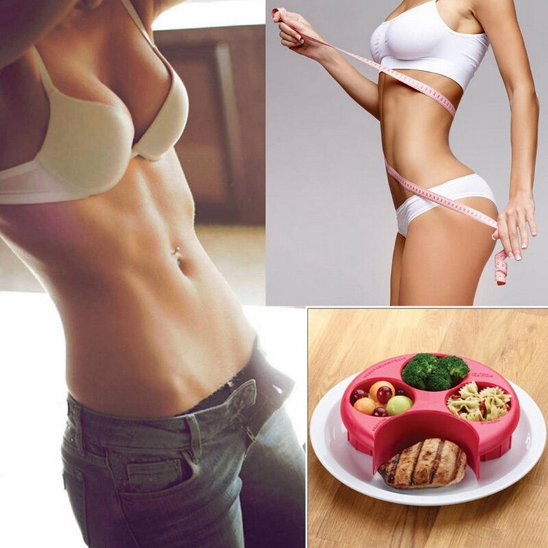 1PC Meal Measure Portion Control Cooking Tools Lose Weight Keep Fit Tool Kitchen Food Eco-Friendly Plate Dinnerware