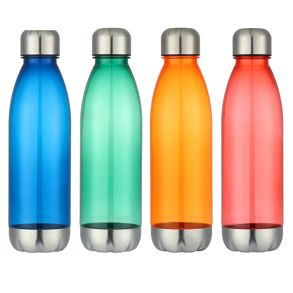 750ml Transparent Coke Shape Sports Water Bottle Leakproof Drinking With Casual Bottle Stainless Steel Outdoor Clear BPA Free