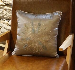 Coussin en velours avec strass noirs, oreiller de luxe, pour canapé, voiture, diamant: B