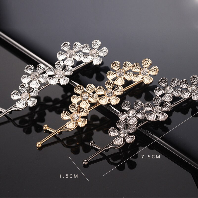 Classique Vintage métal géométrique strass épingle à cheveux cristal lune soleil étoile pince à cheveux femmes épingles à cheveux accessoires bijoux: 8