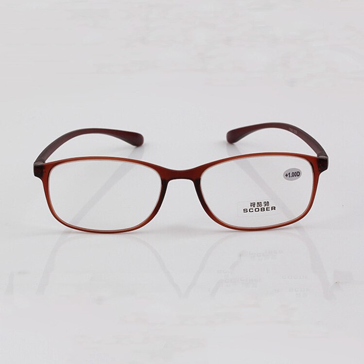 Glausa leesbril met groot montuur voor ouderen, superlichte flexibele leesbril voor boeken, papier, mannen en vrouwen, presbyopisch glas