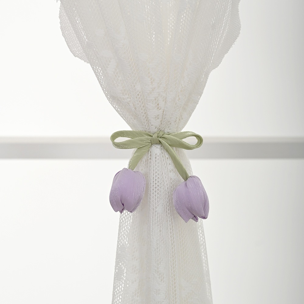 Bloemknop Tulp Gordijn Tie Lang Lint Dubbelzijdig Bloem Opslag Tie handgemaakte Gordijn Touw Houders Kinderkamer