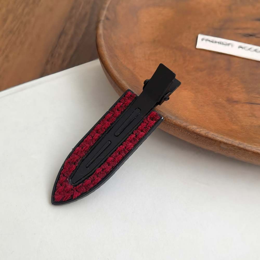 Pinces à cheveux sans plis, Barrettes tricotées, motif pied-de-poule, sans , Clip à boucles, maquillage, Clip à frange: 4