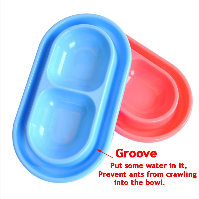Prevent Ants with Notch Double Pet Bowls Dog Puppy Cat Food Water Feeder Feeding Dishes Travel Dog Bowl Dog Dish