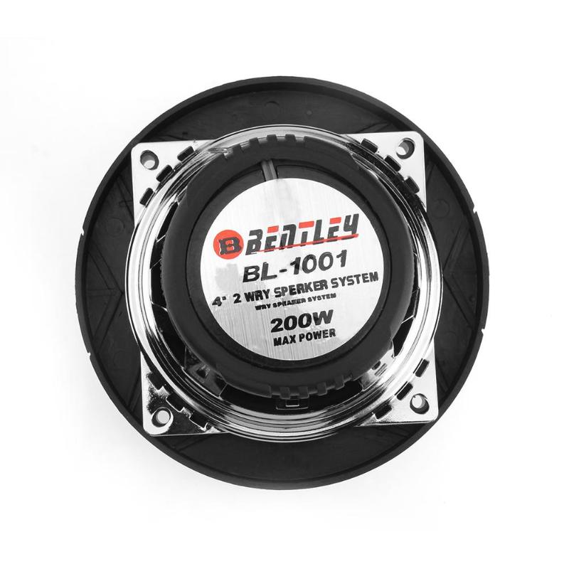 1Pair 4in 200W Car Stereo Coaxial Speakers Sound System Treble Loudspeakers