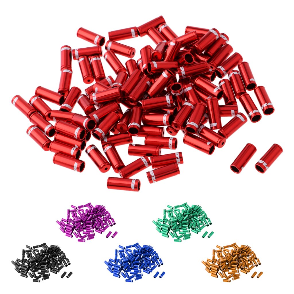 100Pcs Fiets Brake Shifter Inner Cable End Caps Kabel Tips Draad End Cap Past Voor Brake Shift Derailleur inner Cable