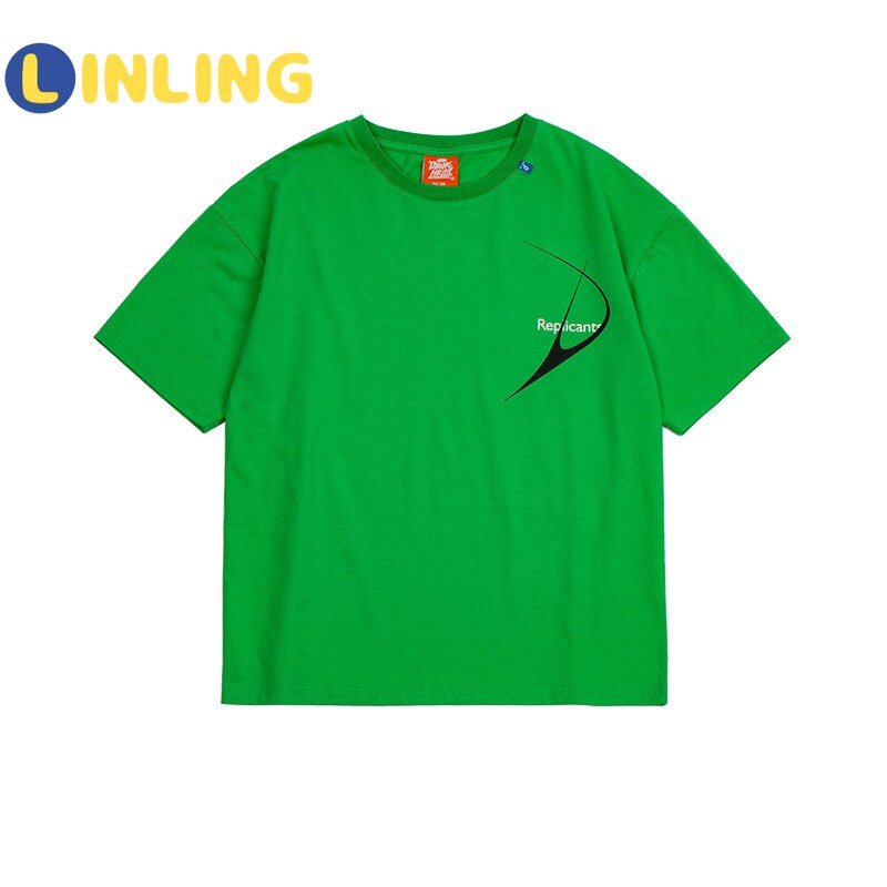 LINLING enfants impression vêtements garçons filles à manches courtes T-shirt enfants t-shirts hauts enfant coton vêtements été P237