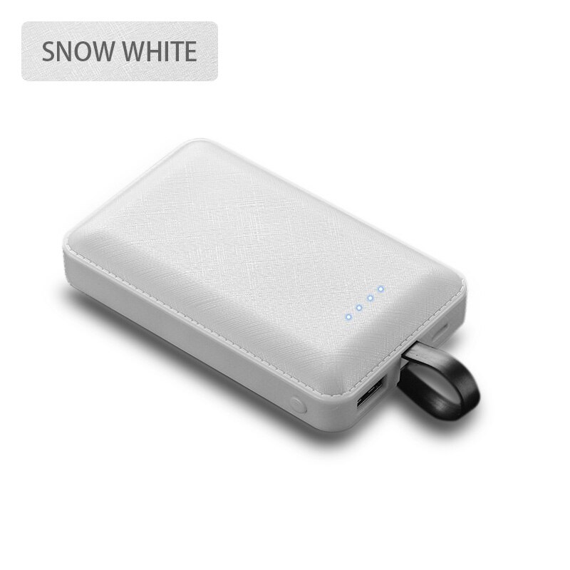 Power Bank 20000mAh Für Xiao mi mi iPhone mi ni Pover Bank Schnelle Aufladen Power Gebaut in 3 Kabel externe Batterie Poverbank: WHITE