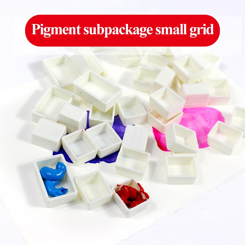 Lege Aquarel Pigment Opslag Subpackage Doos Verf Raster 14/24/48Pcs Full/Half Pan/Grid/Block/Case/Box Lege Ijzeren Doos Levert