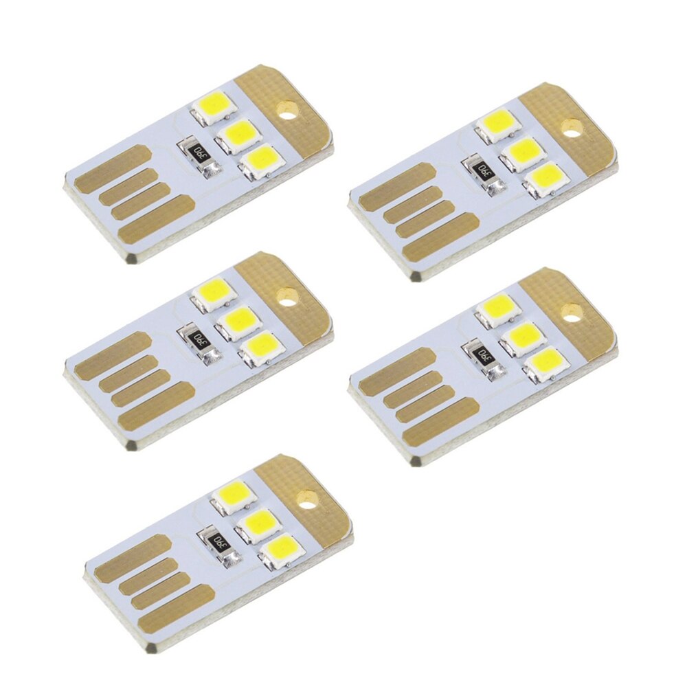 5 Pcs Mini Usb Power Led Light Night Camping Eqpment Voor Low Power 2835 Chips Pocket Card Lamp Geschikt Voor camping Verlichting