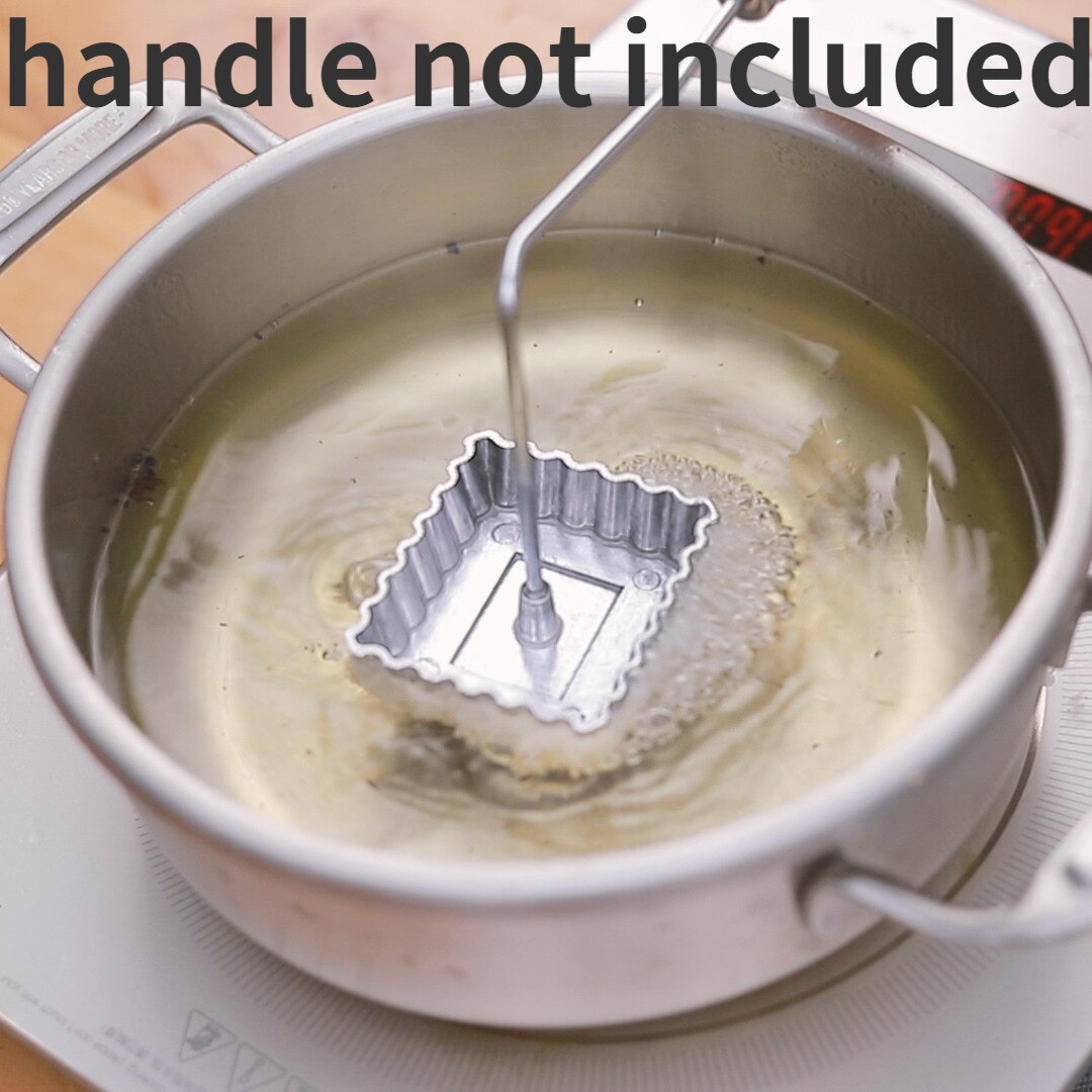 Aluminum Alloy Non-stick Spoon Baking Mold Shredded Radish Shrimp Cake Scoop Deep-Frying Mold Cake Cup Maker Kitchen Gadgets: B Square