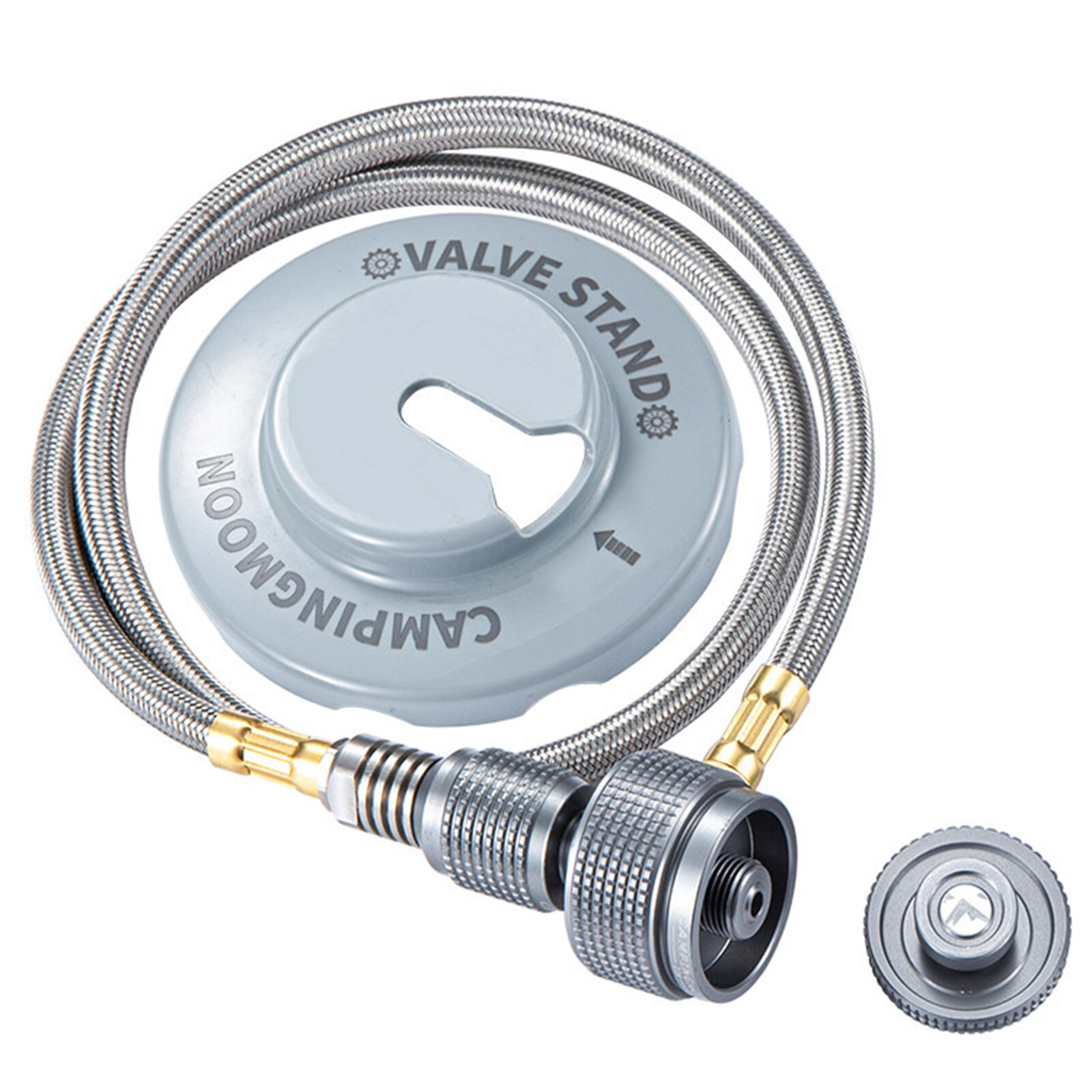 Campingmoon Camping Gassen Kachels Adapter Platte Gassen Tanks Verbinding Draad Met Klep Platte Gassen Tanks Verbindingslijn: 60cm with stand