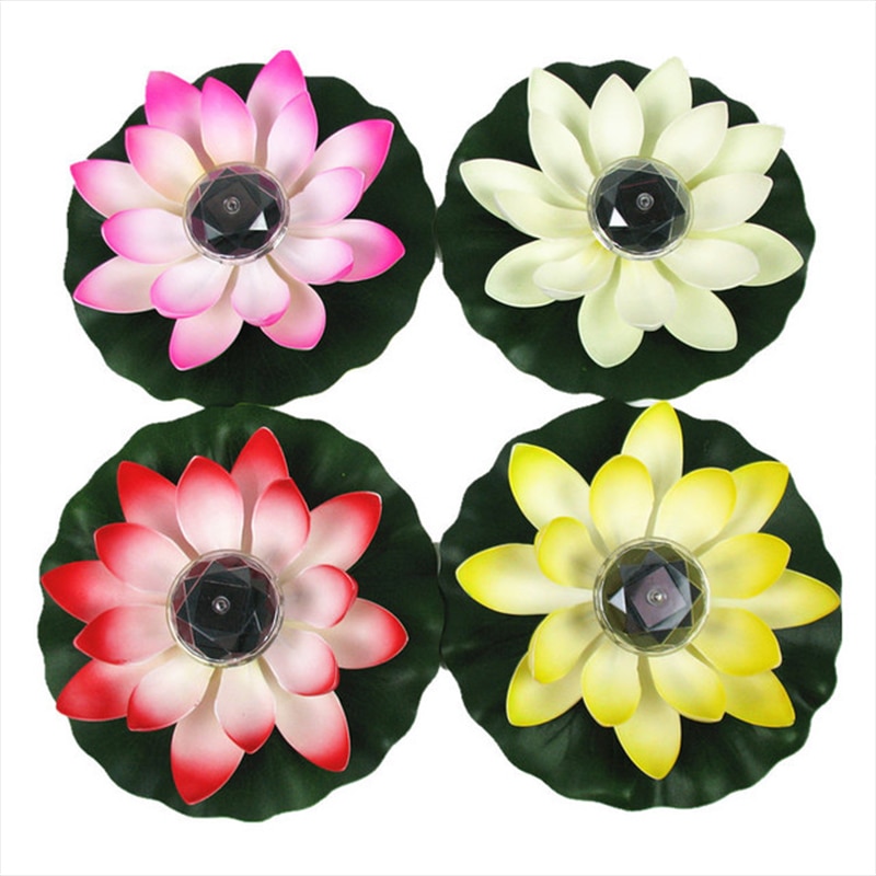 Solar- Blume Licht Lotus bilden LED Schwimm Teich Garten Brunnen Schwimmbad Lampe Realistische LED Helle Unterwasser Lampen
