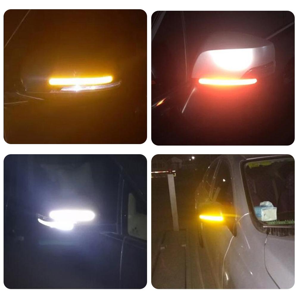Reflective Strips 2Pcs Car Reflector Rearview Mirror Sticker Truck Vehicle Strip Tape Exterior Car Accessories