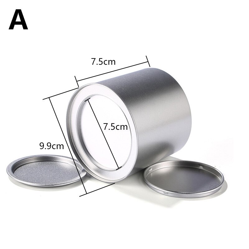 Empty Cylinder Tin Box Metal Tin Jars Iron Tea Box Candy Storage Boxes Bins Biscuit Container Candy Chocolate Organizer: A