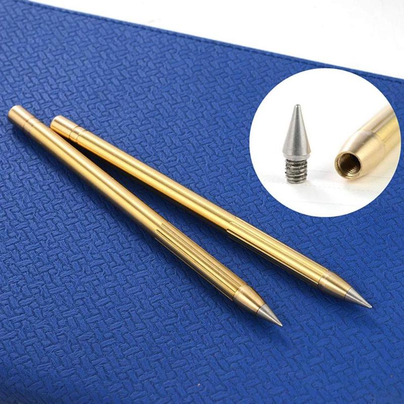 Retro Pure Brass Inkless Metal Pencil High-grade Pure Copper Pencil Business Office Signature Pencil Stationery