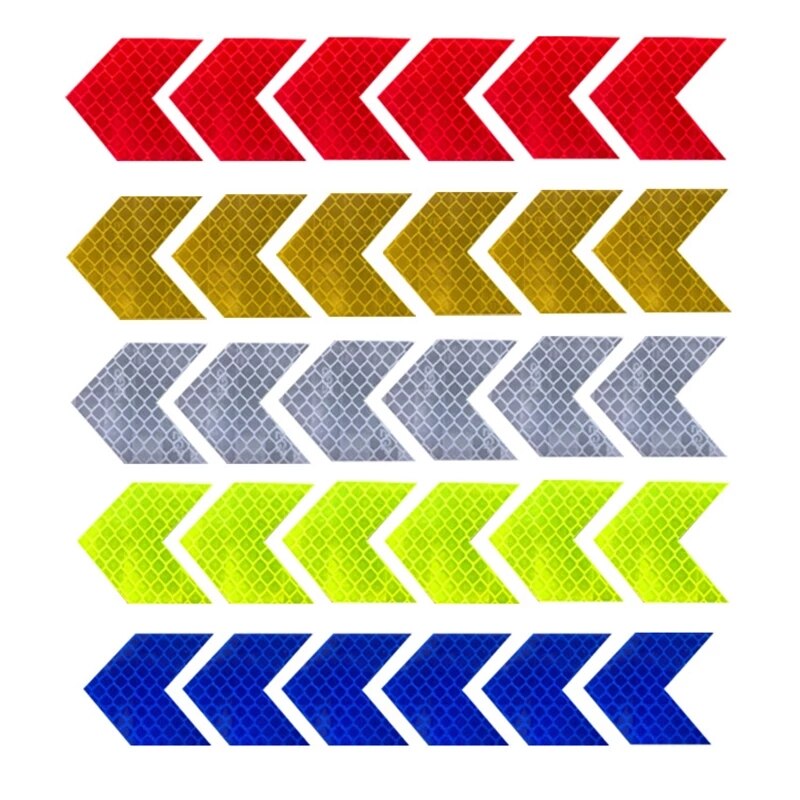 12Pcs Bike Reflecterende Stickers Fiets Spatbord Sticker Auto Motorfiets Fluorescerende Waarschuwing Decor Fietsen Lichtgevende Protector