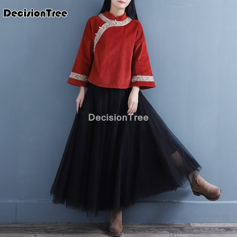 hanfu chino tradicional superior chino antiguo camisa estilo chino tradicional chino ropa de la impresión de la flor de las mujeres traje de tang