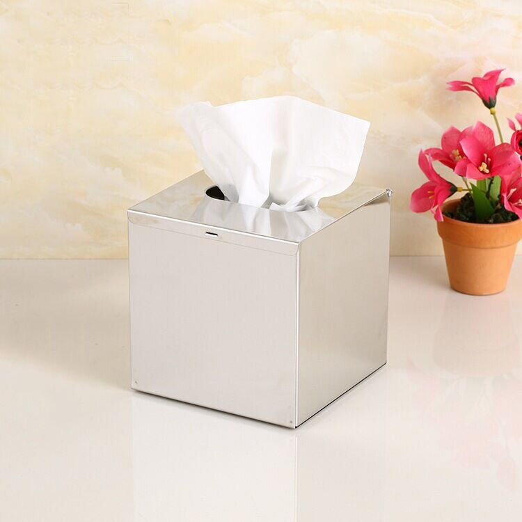 Rvs aanrechtblad papier vierkante bureau tissue doos homestay vierkante tissue papier doekjes hand doos