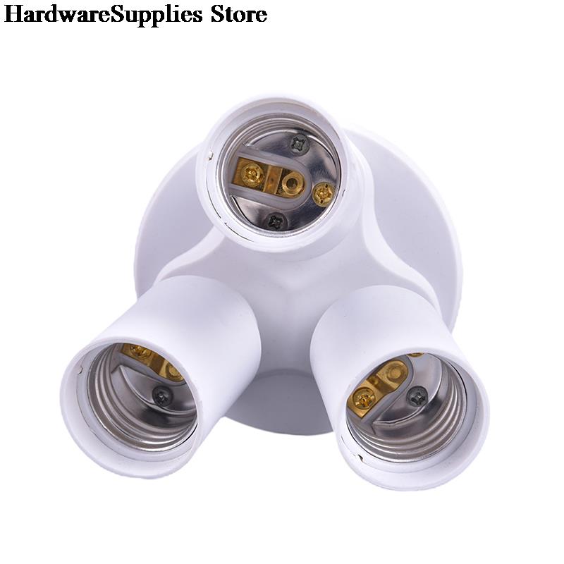 3 in 1 e27 stikkontakt splitter lys lampe adapter adapter holder konverter 110v-230v