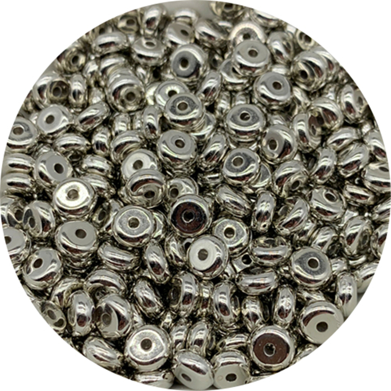 4/5/6Mm 200/100/100Pcs Acryl Kralen Ovale Vorm Losse Spacer Kralen Voor sieraden Maken Diy Handgemaakte Accessoires: Silver / 4MM  200PCS