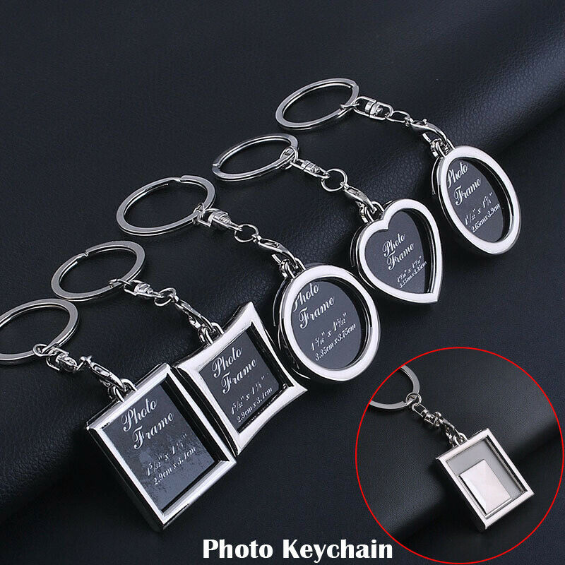 Creatieve Metaallegering Insert Foto Fotolijst Split Leuke Sleutelhanger Sleutelhanger Diy Liefde Valentijnsdag