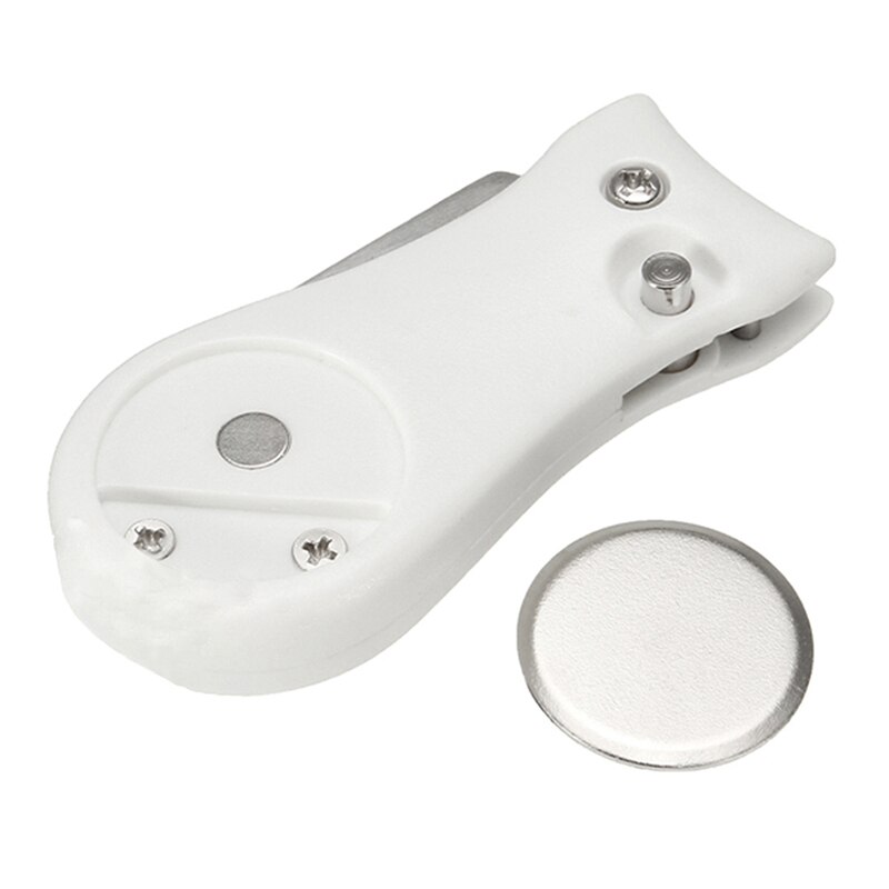 White Pitch Repair Divot Switchblade Tool Golf Ball Marker Green Mark Golfer Kit V4W7