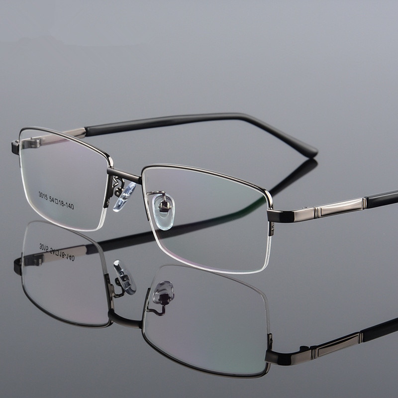 Ultra-luz de aleación de titanio galvanizado marco de metal para gafas con Templo flexible armas completa Gafas de Marco con 4 colores