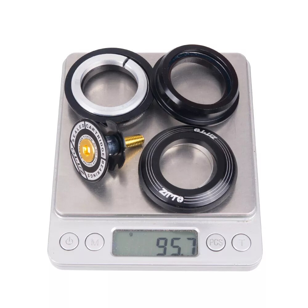 ZTTO Bicycle Headset 4444T MTB 44mm ZS44 EC44 CNC 1 1/8"-1 1/2" Straight Tube Frame to Tapered Tube Fork 1.5 Adapter Headset