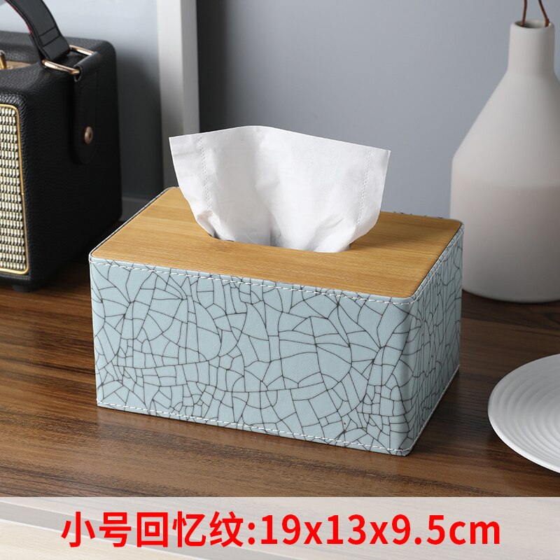 black wood tissue box square vintage reusable tissue box container retro Servilletas De Papel napkin dispenser EA60ZJ: Marbling Small