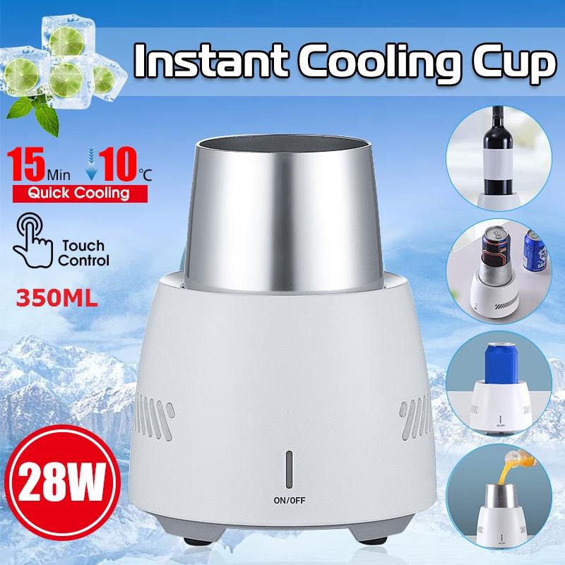 28W 350Ml Elektrische Koeler Zomer Quick Koeler Cup Mok Houder Machine Mini Koelkast Vriezer Voor Drank Yoghurt Jelly uk/Eu/Us Plug