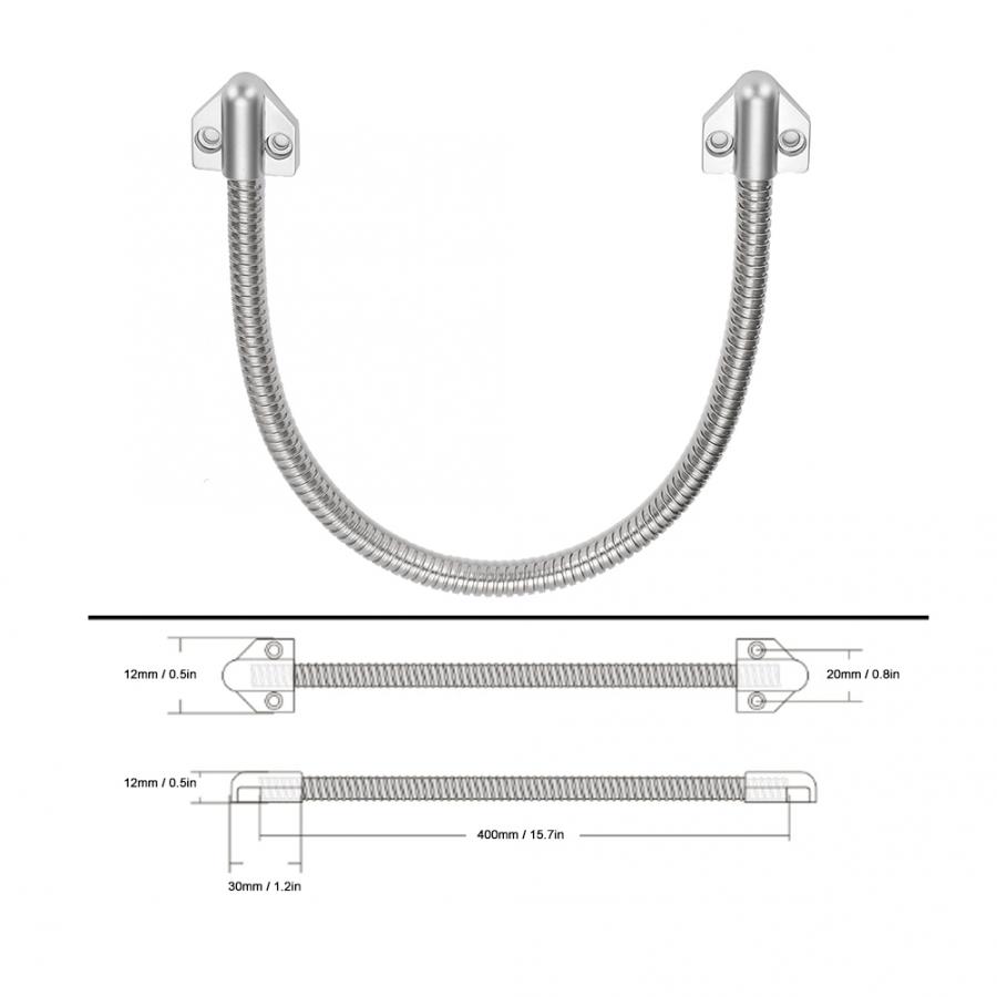 Stainless Steel Door Loop Exposed Mounting Protection Sleeve Access Control Cable Wire Line Protect Metal Tube