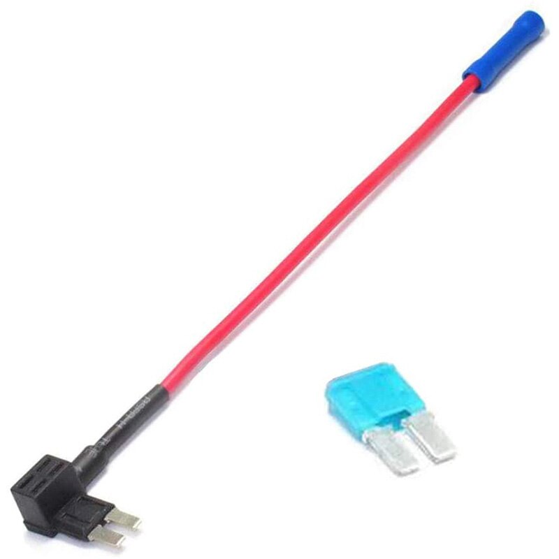 10Pcs 15A Fuse Plug + 5Pcs Car Add a Circuit Fuse-TAP MICRO2 Adapter Low Profile Blade Style Fuse Holder Provides
