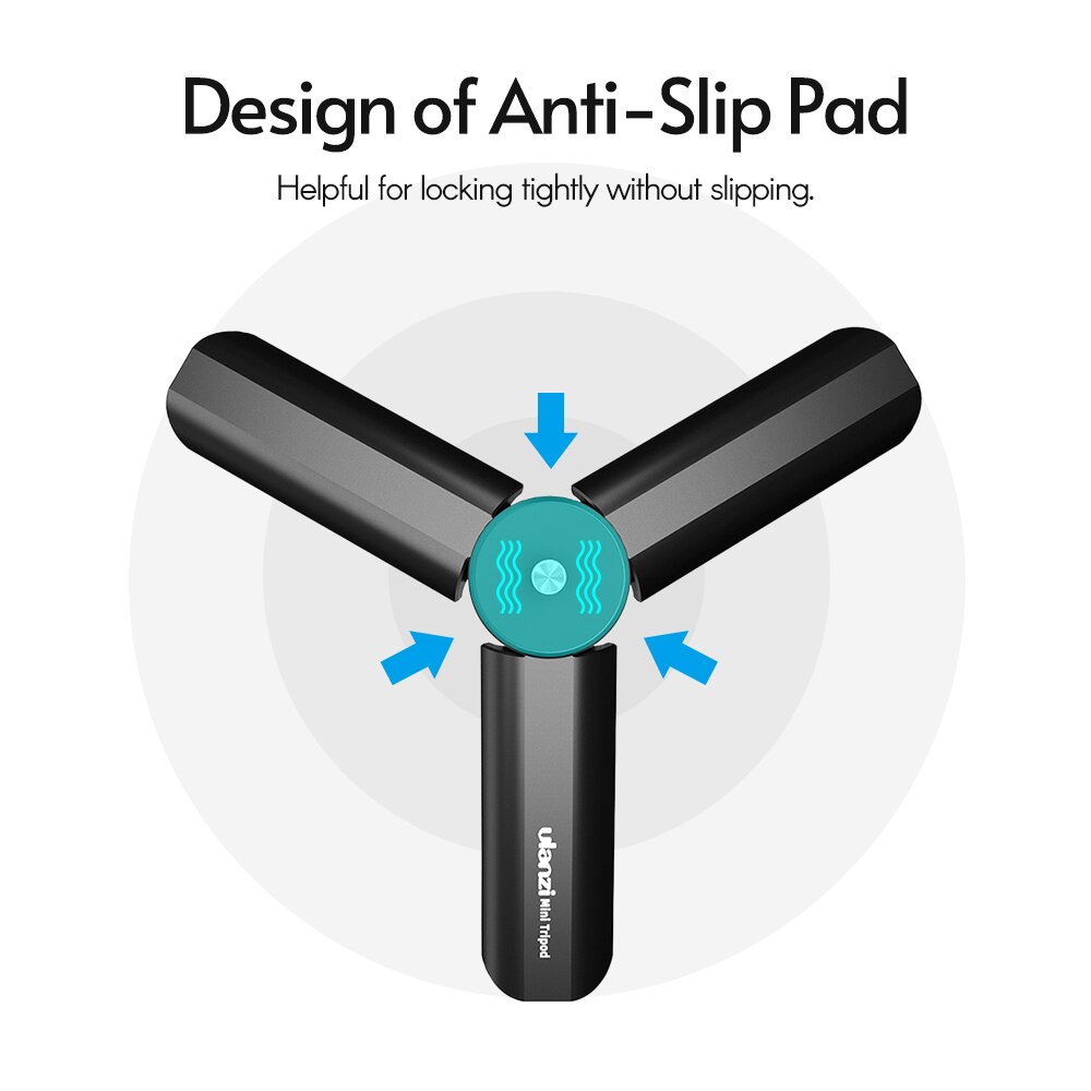 Ulanzi MT-15 Mini Handheld Tripod Portable Hand Grip Tripods Stand with 1/4 Extending Screw for Smartphone DSLR Action Cameras