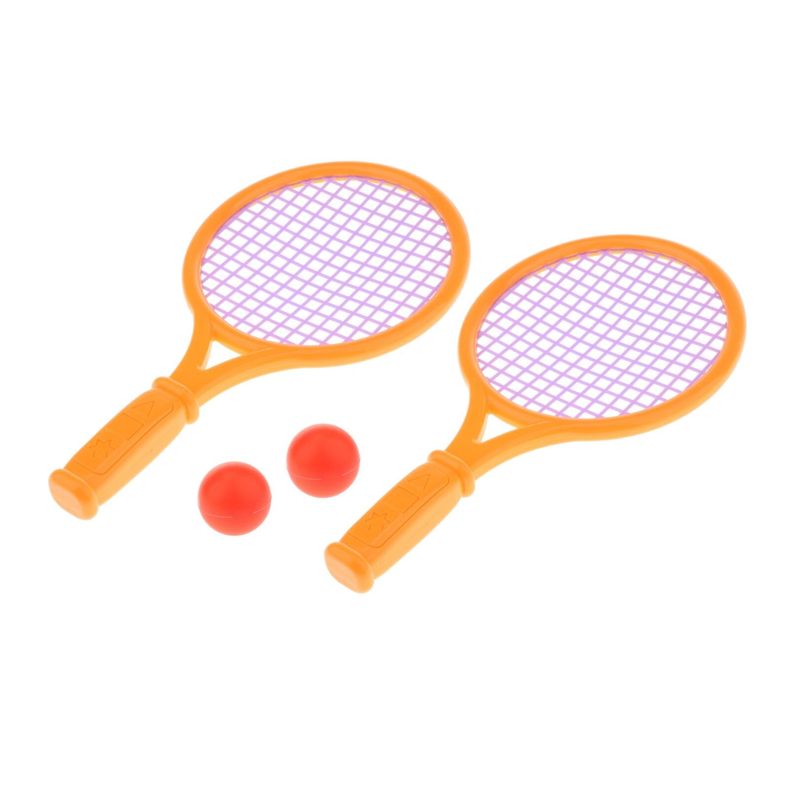 2Pcs Tennis Rackets Met Ballen Indoor Sport Spel Speelgoed Voor Jongens En Meisjes