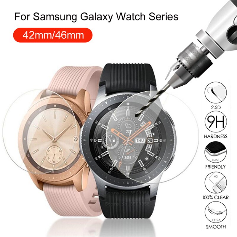 3Pcs Gehard Glas Screen Protector Beschermfolie Voor Samsung Galaxy Horloge 42Mm 46Mm Beschermende Hd Film Explosie-Proof Anti