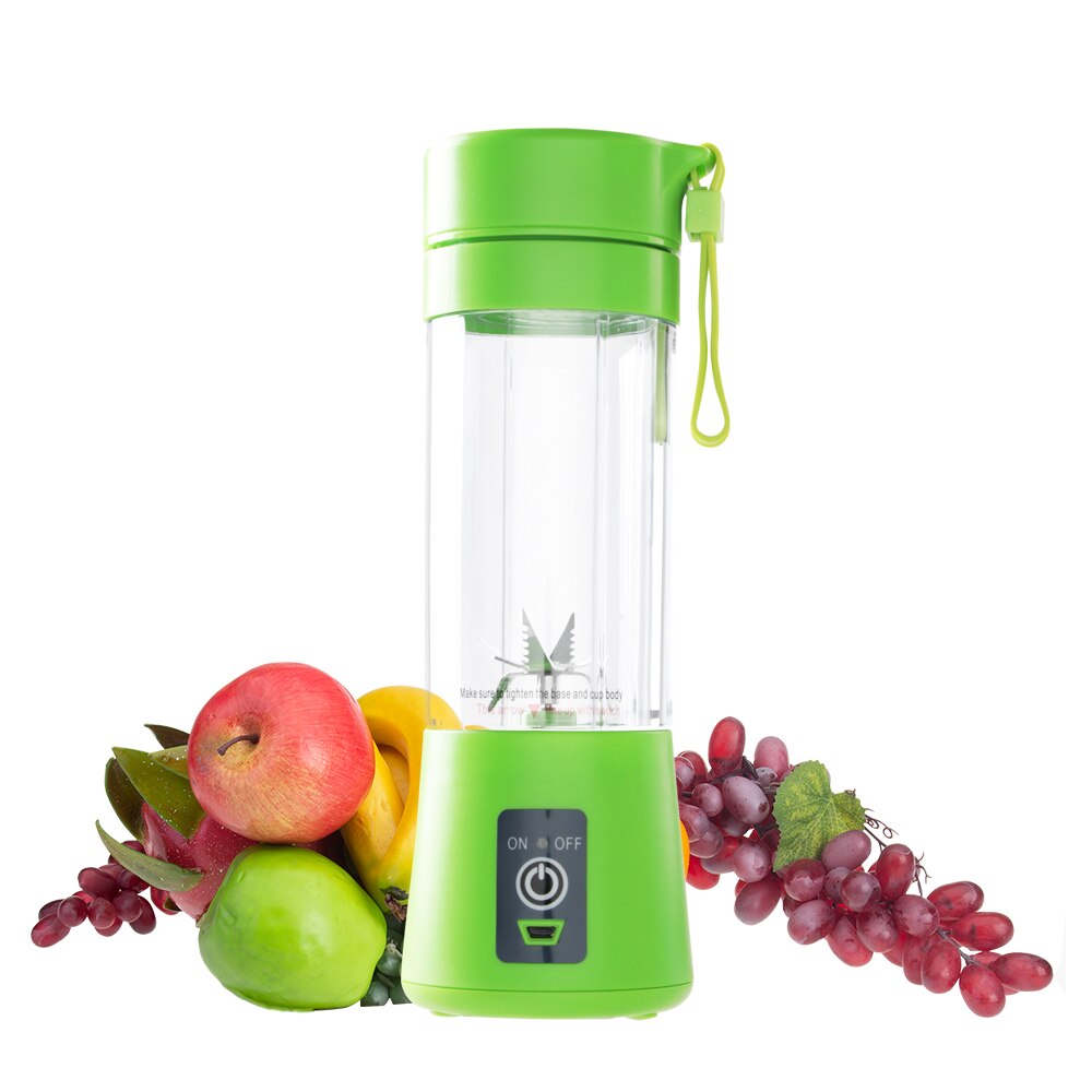 400ml Portable Juice Blender USB Juicer Cup Multi-function Fruit Mixer Six Blade Mixing Machine Smoothies Baby Food