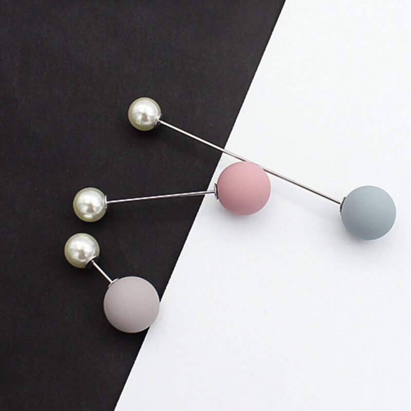 Charm Double Simulated Pearl Brooch Pins For Women Lapel Brooch Jewelry Dress Suit Crystal Flower Pin Brooches: 6