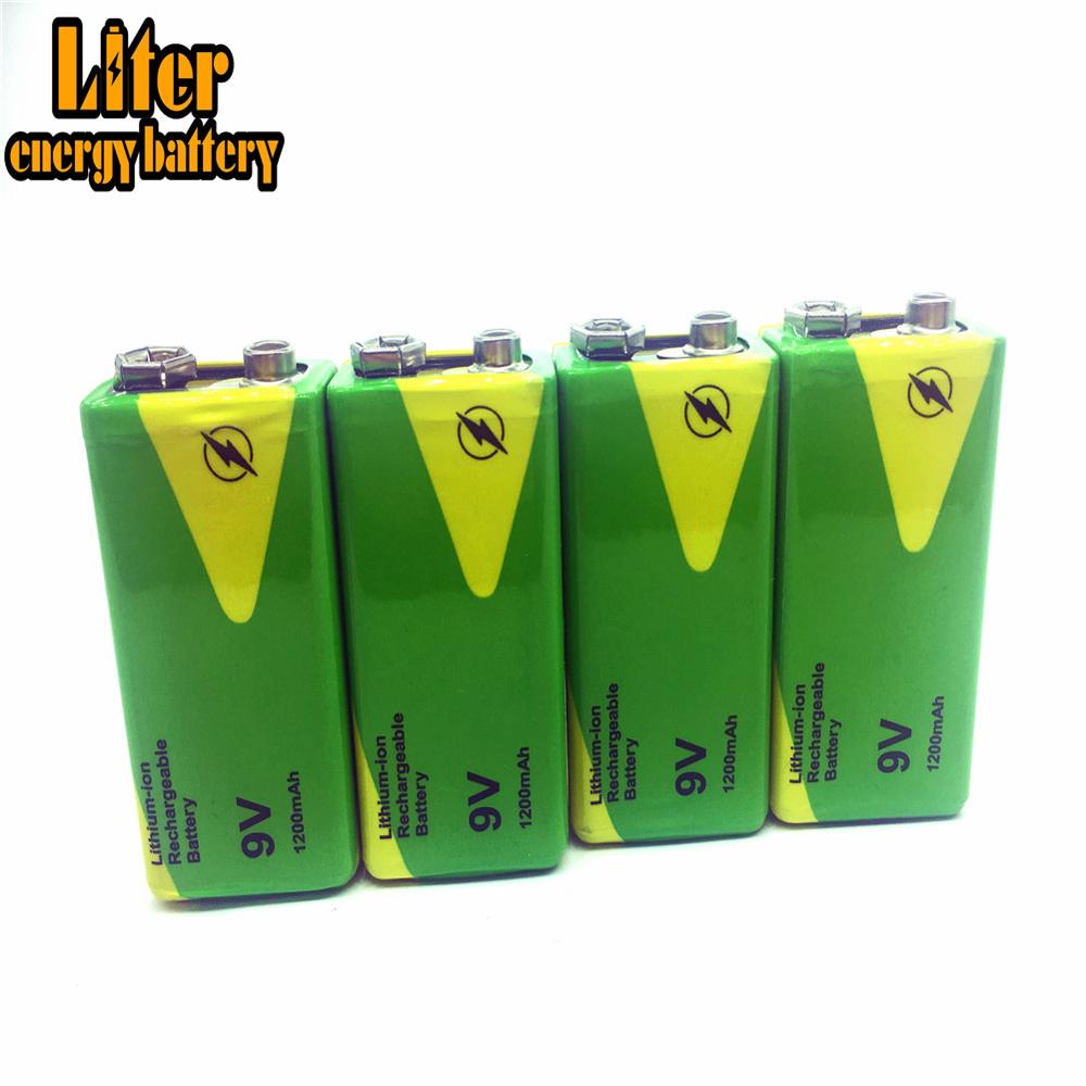 1/2/4 stuks 9 V 1200 MAh Oplaadbare Ni-Mh Batterij Voor Interphone Rookmelder Auto speelgoed 9 V Nimh Batterijen Vervangen