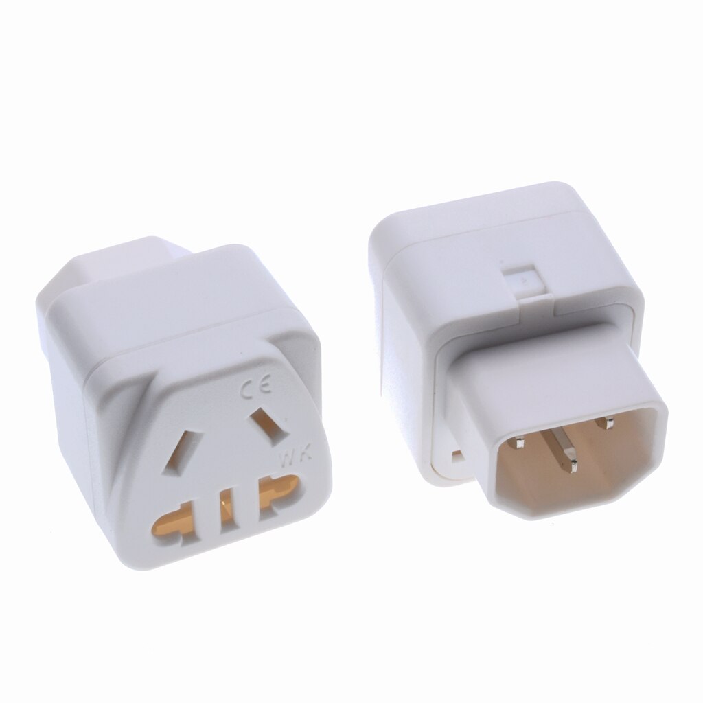 IEC320-C14 Chinese AU EU US 2 Pin Universal Power Adaptor Plug PDU/UPS Server AC Power Adapter Plug Socket Converter*