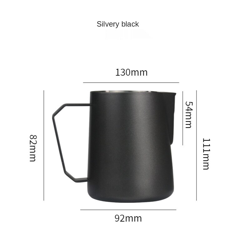 Cappuccino Coffee Garland Cup, Pointed 304 Stainless Steel Milk Foam Cup with Fancy Coffee Garland Cylinder Appliance: B4 600ml