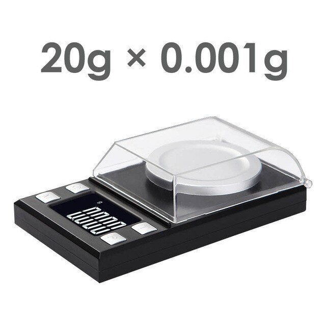 100g/50g/20g 0.001g Digital precision scale for Jewelry gold Herb Lab Weight Milligram Scale Electronic Balance accurate scale: Black