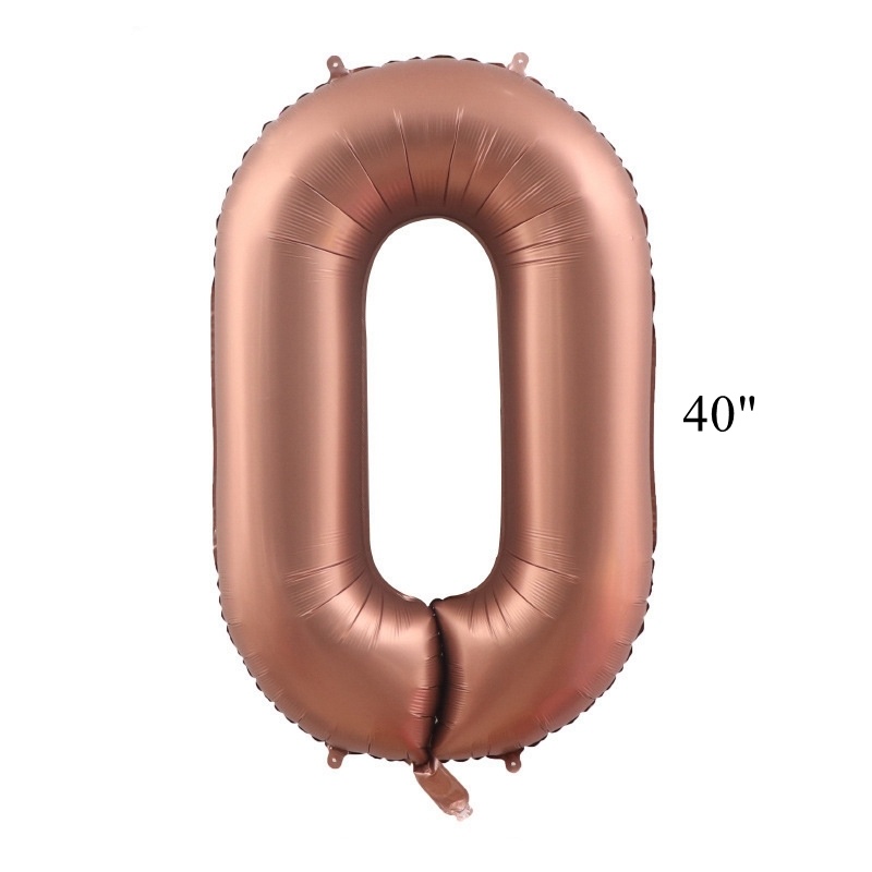 Globo con número de café Vintage de 40 pulgadas, juego de globos de caramelo Beige Retro para 30 40 50, suministros de decoración para de feliz cumpleaños, 1 ud.