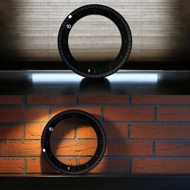 USB LED Digital Wall Clock Modern Dual-Use Dimming Digital Circular Photoreceptive Clocks for Home Decoration